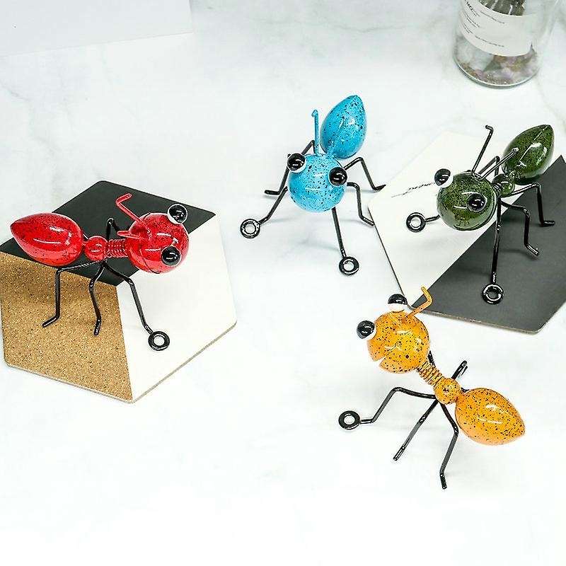 4pc Colorful Metal Ant Wall Decor, Art Wall Sculptures for Outdoor