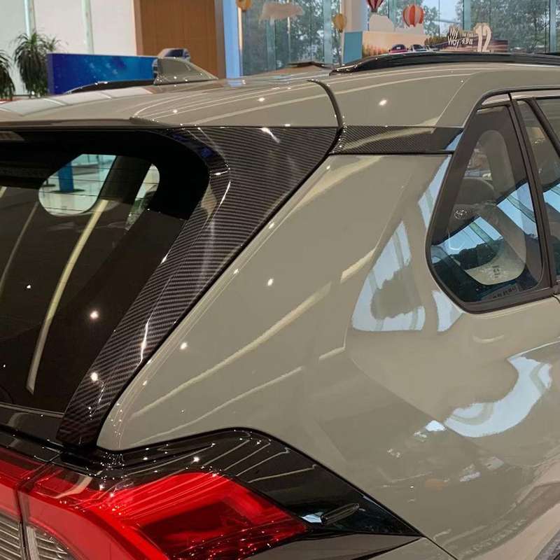 For Toyota Rav4 2019-2020 Car Door Window C Pillar Trim Carbon Fiber