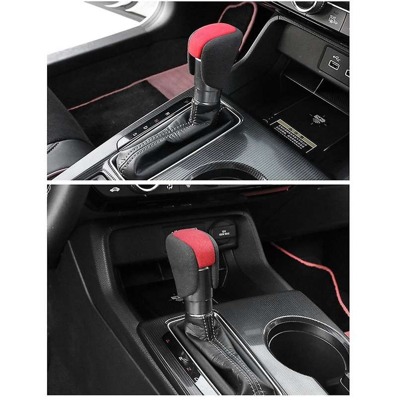 Car Gear Shift Knob Cover Decoration Trim Sticker Accessories, Red