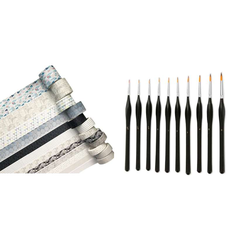 10pcs Fine Detail Paint Brush Set Miniature Painting Brushes Kit
