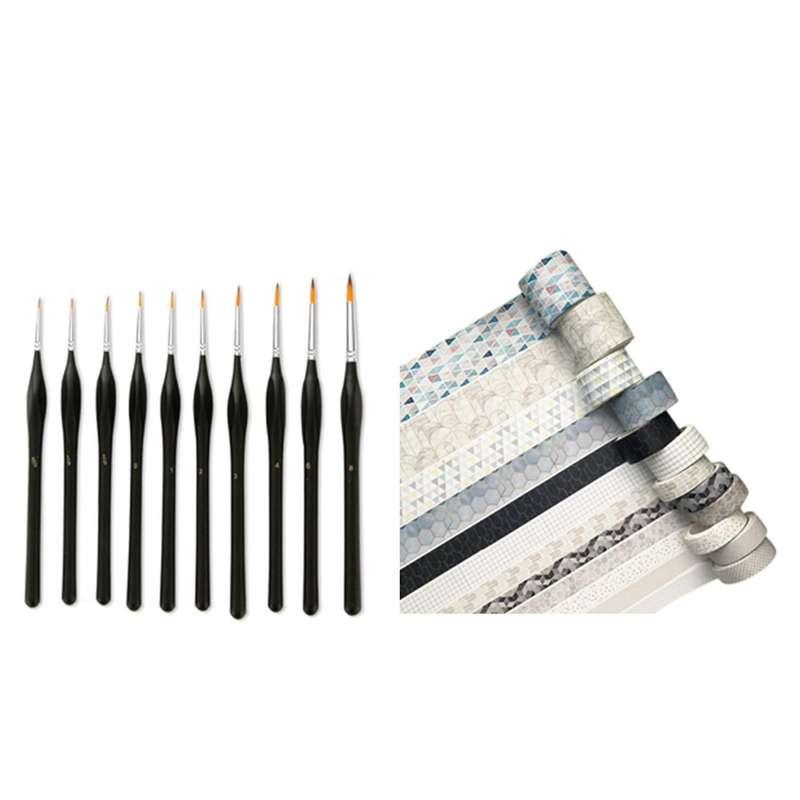 10pcs Fine Detail Paint Brush Set Miniature Painting Brushes Kit