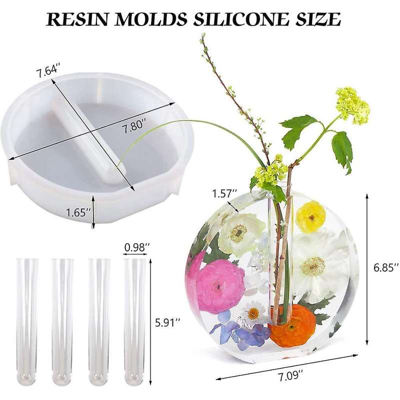 Resin Molds for Vase Plant Propagation Station, Round Epoxy Molds