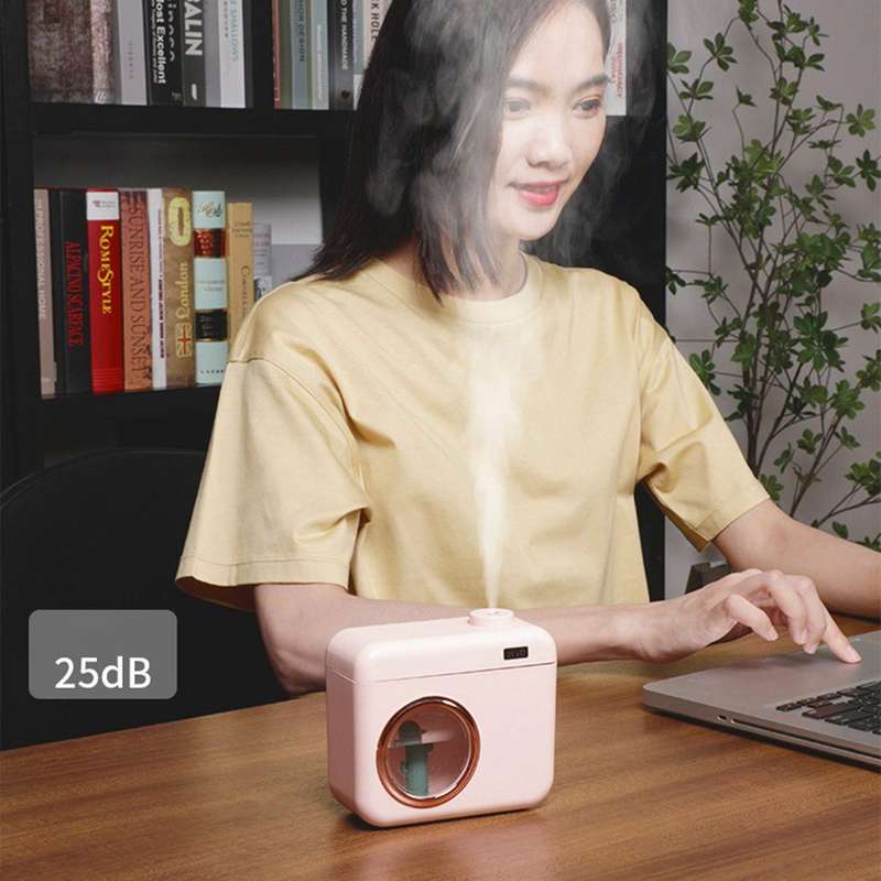 400ml Air Humidifier Usb Diffuser with 1200mah Battery (white)