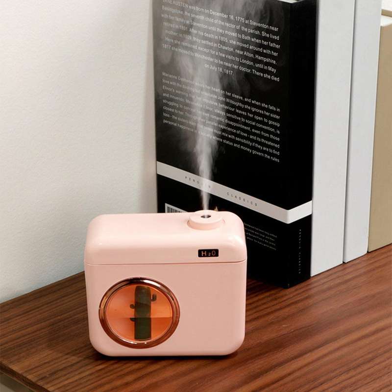 400ml Air Humidifier Usb Diffuser with 1200mah Battery (pink)