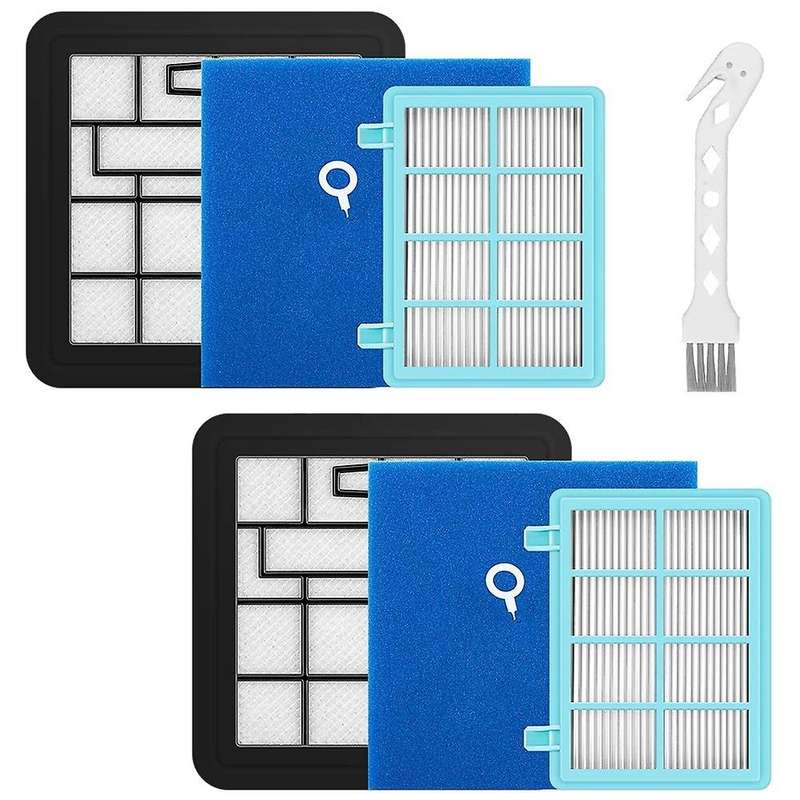 2 Pack Fc9332-09 Filter for Philips Fc8010 / 01, Hepa Foam Filters