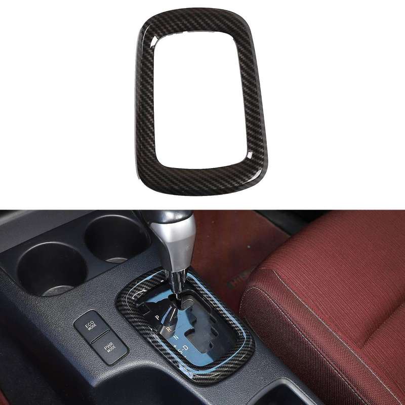For Toyota Hilux 15-21 Center Gear Box Frame Cover Trim Carbon Fiber