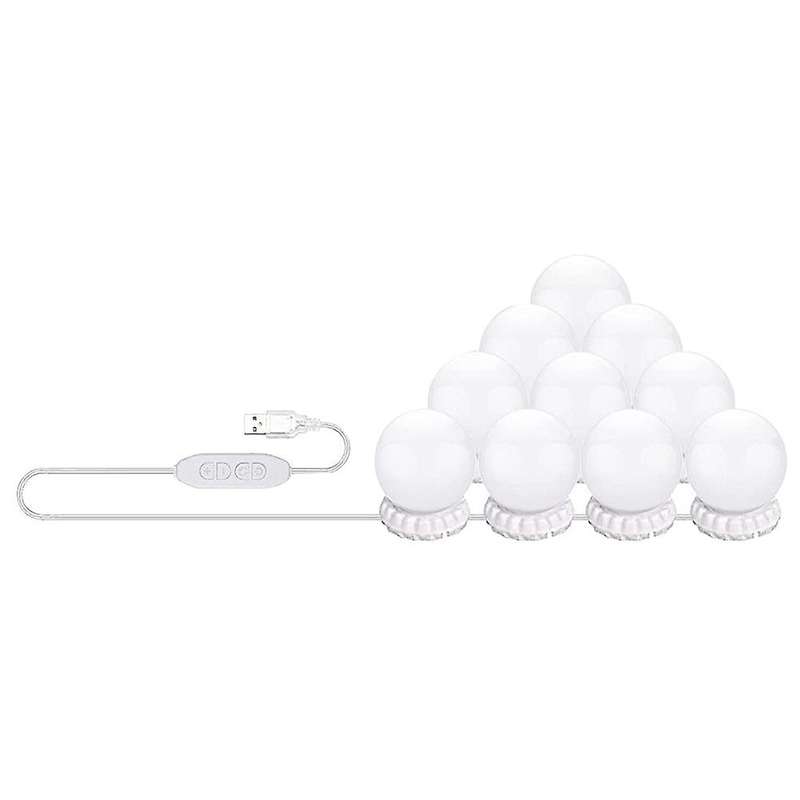 Led Vanity Mirror Lights with 10 Dimmable Bulbs 3 Color Modes, Makeup
