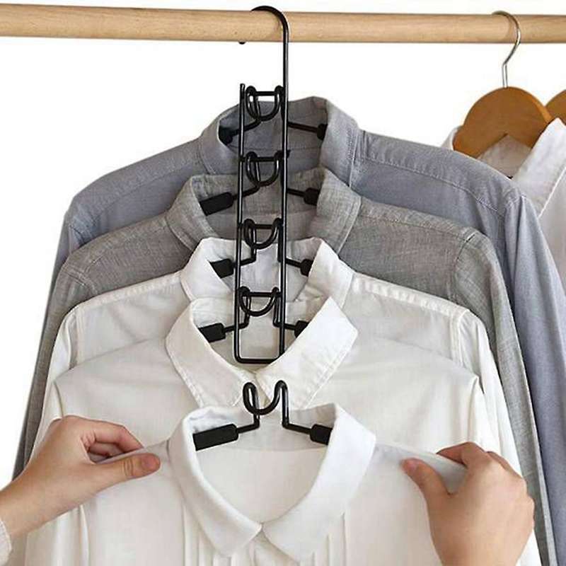 Multi-layer Coat Hangers for Tops Dress Shirts Clothes, Black