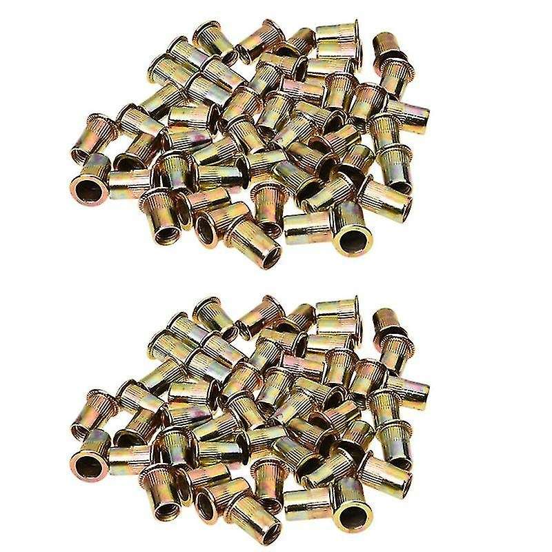 50 Pcs Cabeza Plana Rivet Nut De Instrumentos Muebles Decoracion (m8)