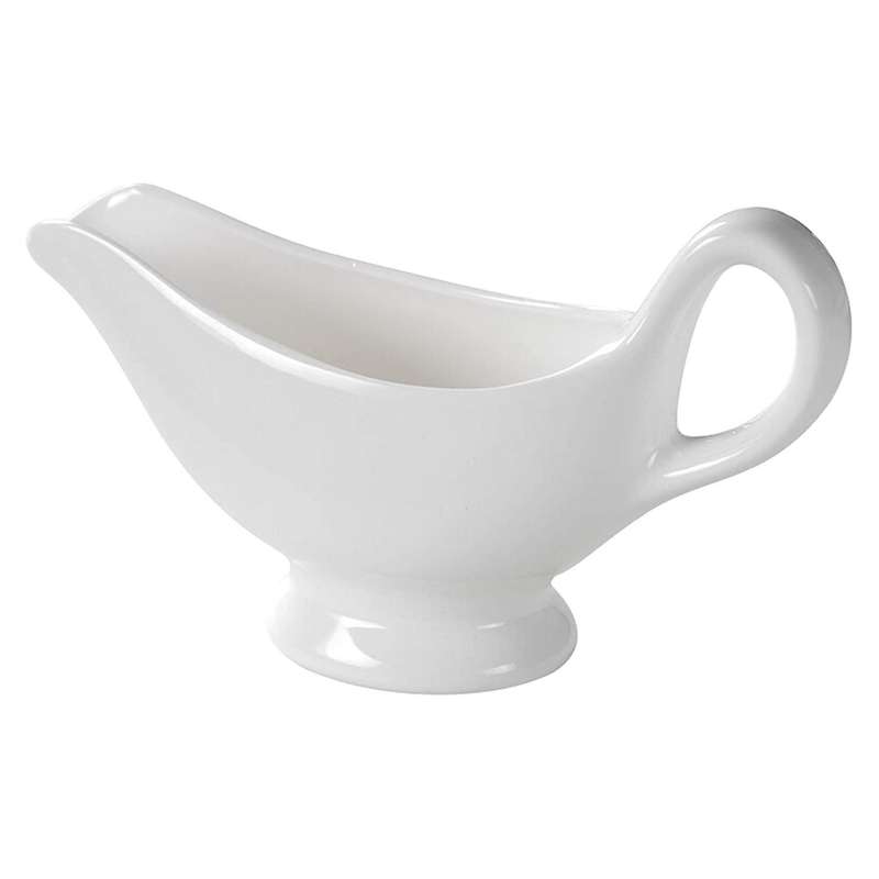 1 Pcs Porcelain Gravy Boat with Handle for Salad Dressings Milk
