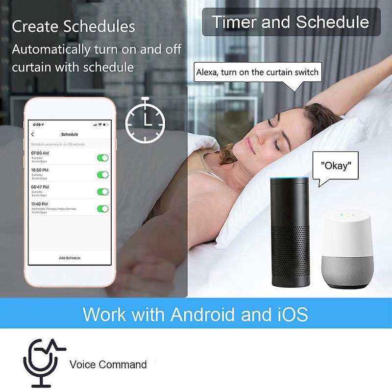 Tuya Smart Wifi Curtain Module Blind Switch, 1 Gang
