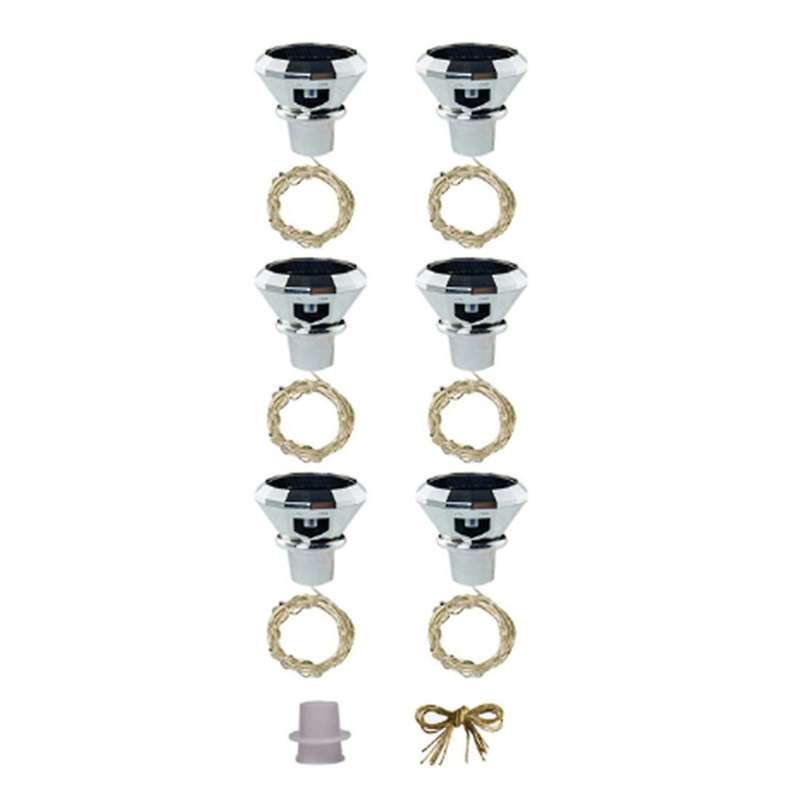 6pcs Solar Wine Bottle Lights,2m 20 Leds String Light (3 Colors)