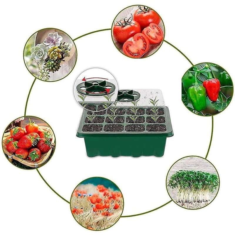 5-pack Seed Starter Tray Seedling Starter Kits, Plant Starter Kit