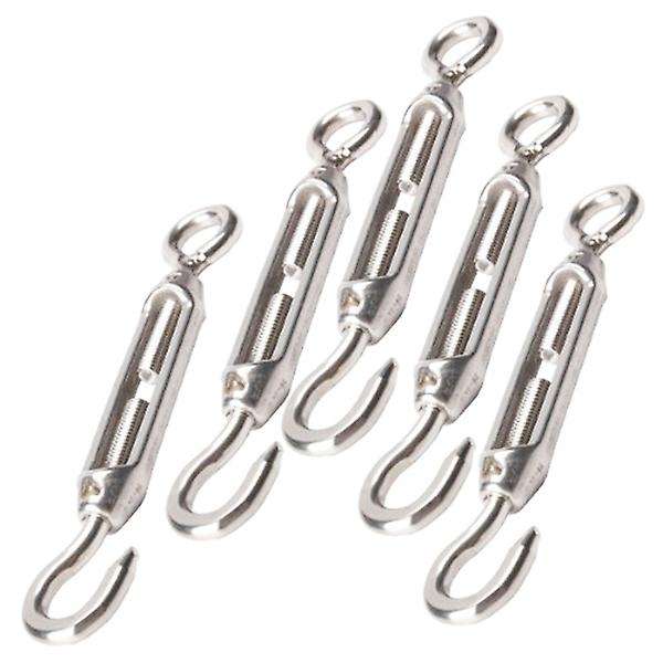 8x M4 Stainless Steel 304 Hook & Eye Turnbuckle Wire Rope Tension