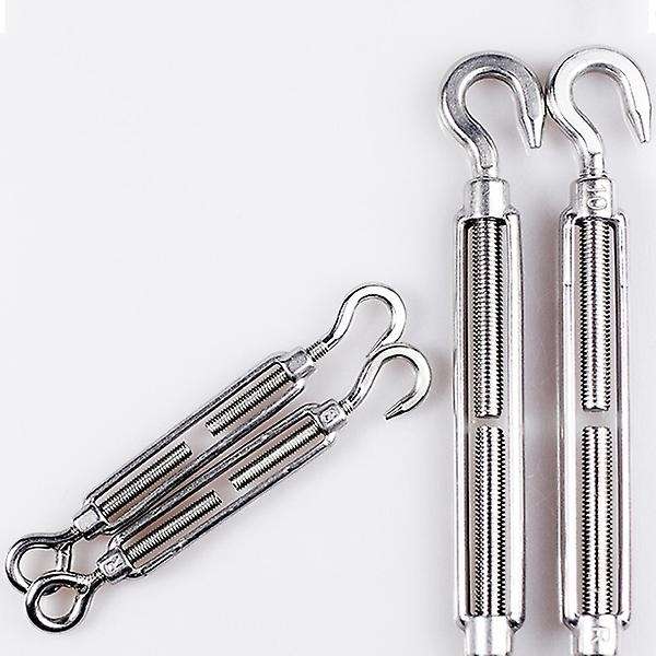 8x M4 Stainless Steel 304 Hook & Eye Turnbuckle Wire Rope Tension
