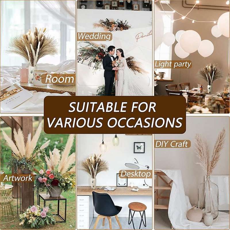 110 Pcs Dried Pampas Grass Decor,dried Bouquet for Boho Home Decor