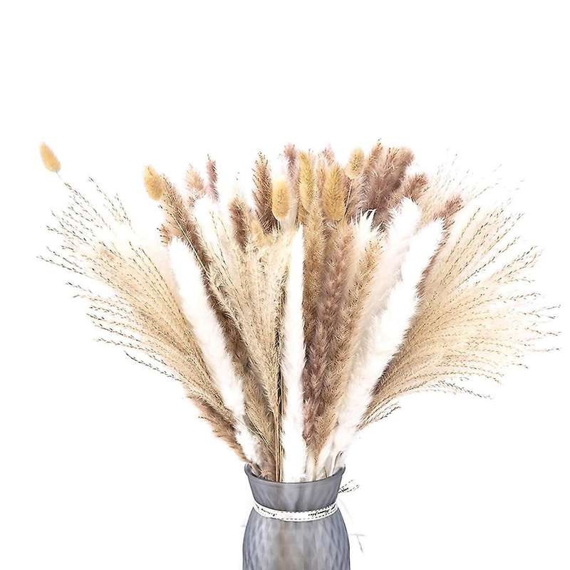 110 Pcs Dried Pampas Grass Decor,dried Bouquet for Boho Home Decor