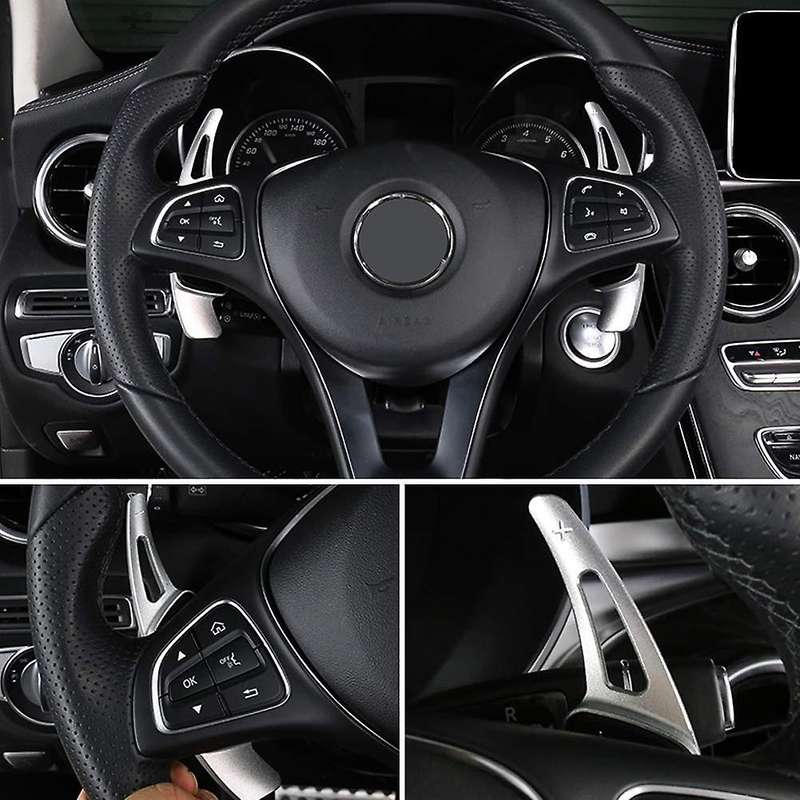 For Mercedes Benz Aluminum Alloy Shift Paddle Silver for A B C Cla