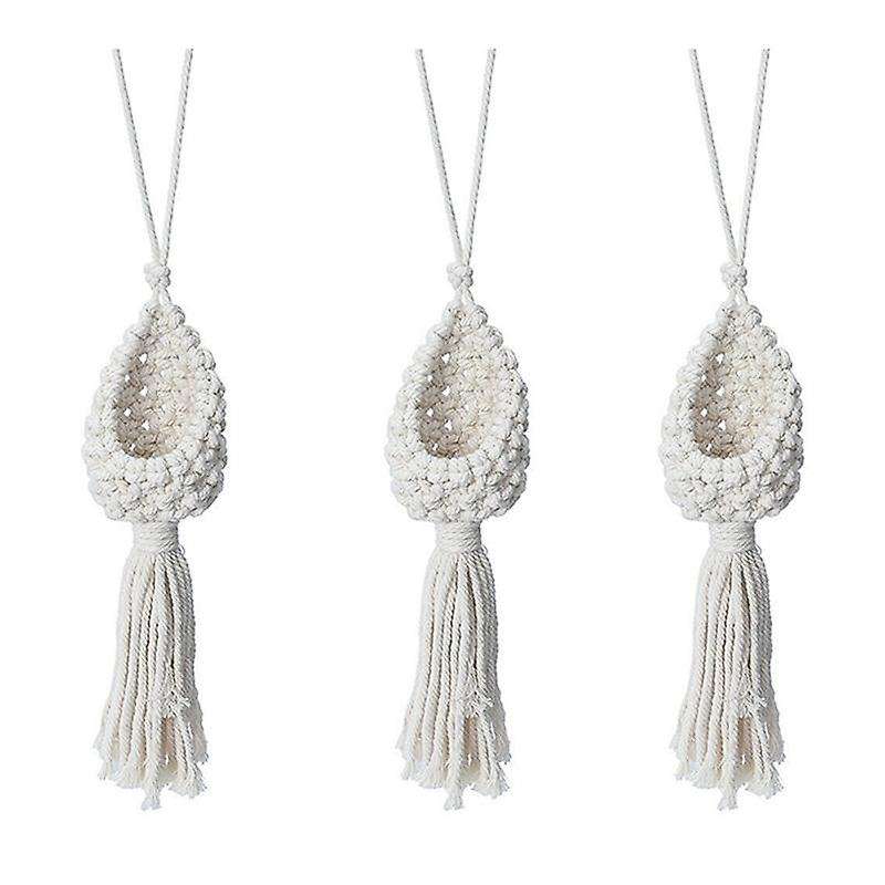 3x Tillandsia Hanging Basket Rope Holder Flower Home Decor (13cm)