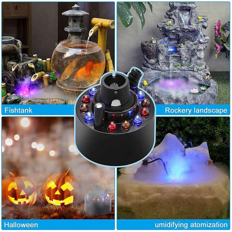 350ml/h Ultrasonic Mist Maker with Led for Water Fountain Eu Plug