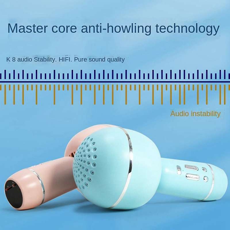 Bluetooth Wireless Microphone Portable Handheld Karaoke Live Yellow