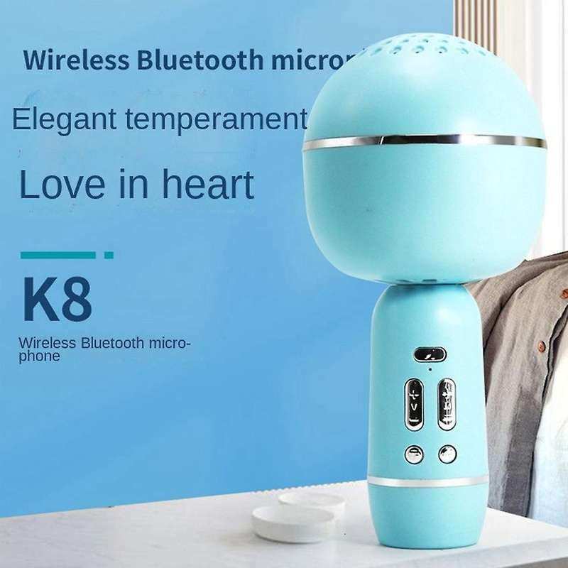 Bluetooth Wireless Microphone Portable Handheld Karaoke Live Yellow