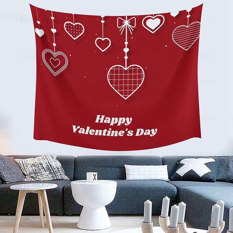 Happy Valentine's Day Tapestry Large Format Decoration 150x200cm
