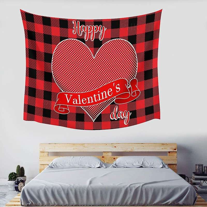 Wall Hanging Tapestry Happy Valentine's Day Decorations 150x200cm