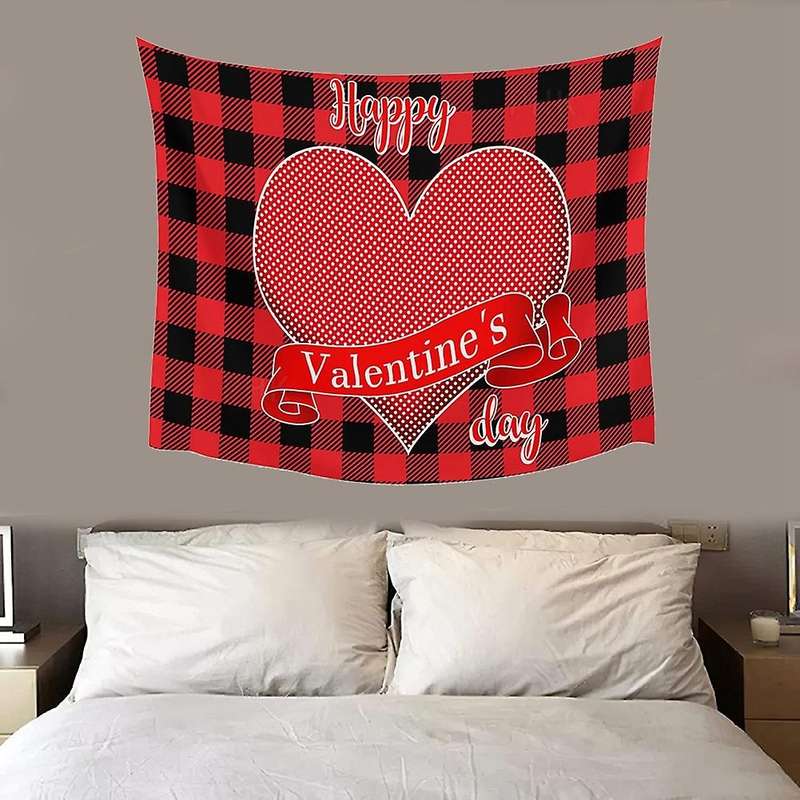 Wall Hanging Tapestry Happy Valentine's Day Decorations 150x200cm