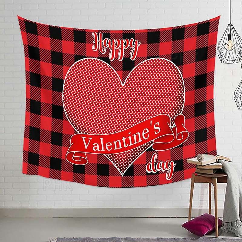 Wall Hanging Tapestry Happy Valentine's Day Decorations 150x200cm