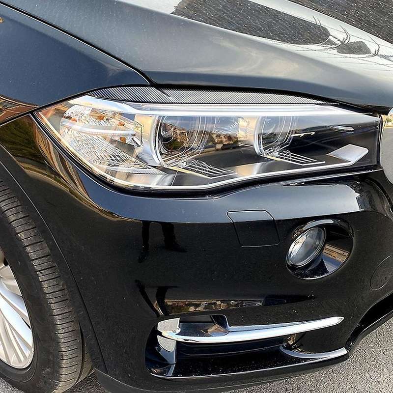 Headlight Eyebrow for Bmw X5 X6 F15 F16 2014-18 Carbon Fiber Pattern