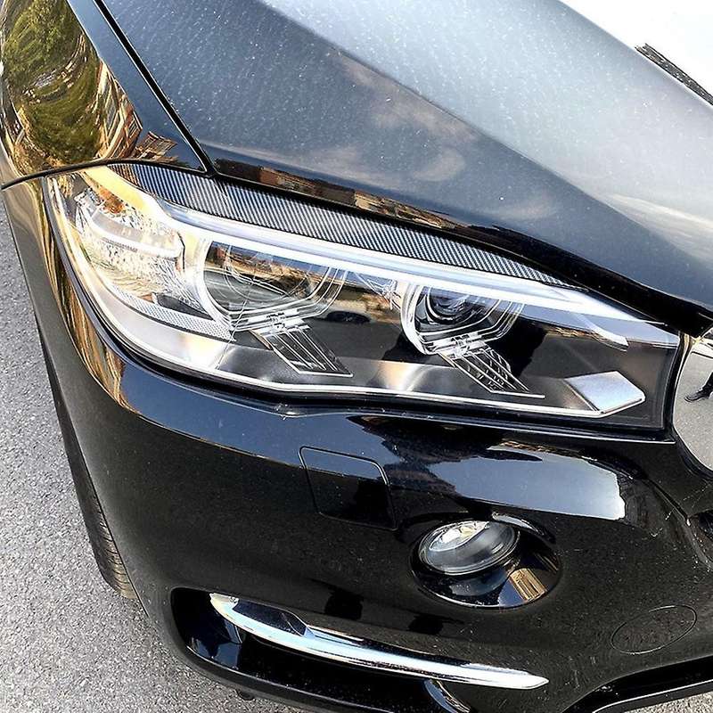 Headlight Eyebrow for Bmw X5 X6 F15 F16 2014-18 Carbon Fiber Pattern