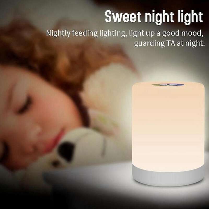 Dimmable Led Touch Control Night Light Usb Rechargeable Table Lamp