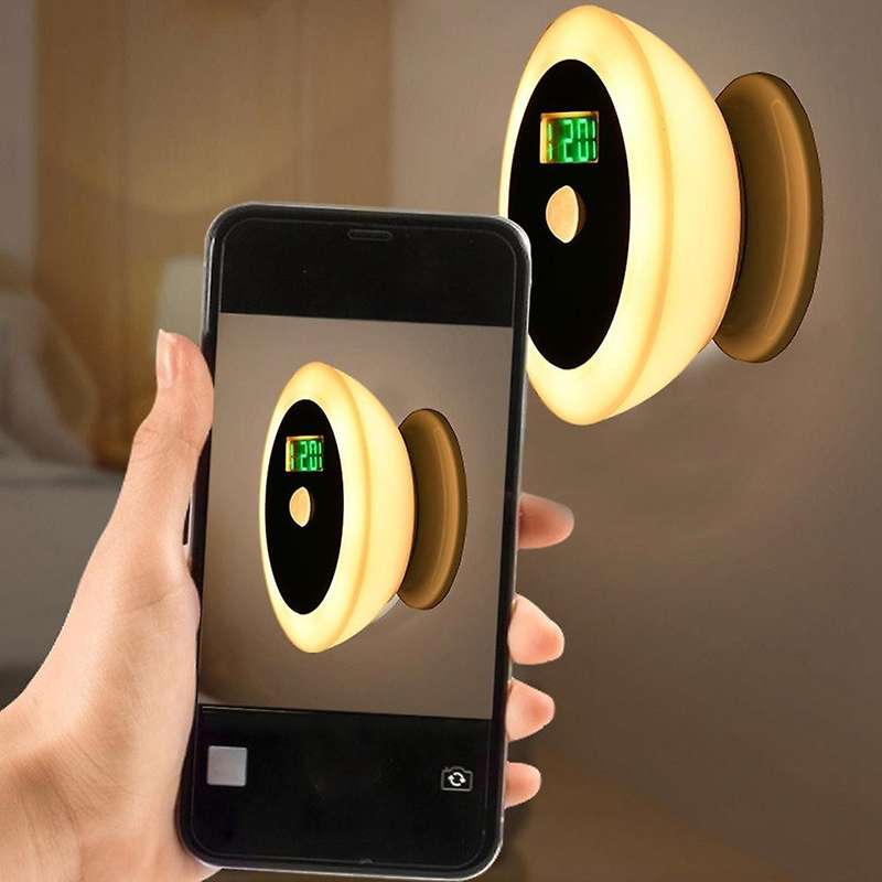 Motion Sensor Light with Clock Aaa Battery for Bathroom Wardrobe