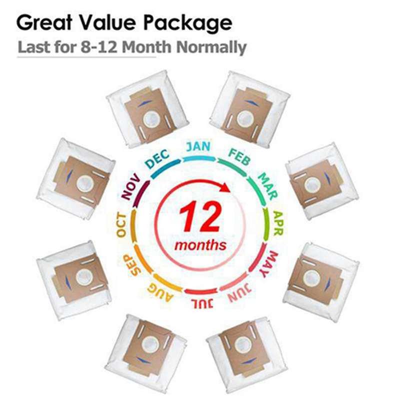 10 Pcs Dust Bags for Ecovacs Deebot Ozmo T8 Aivi T8 Max and T8 Series