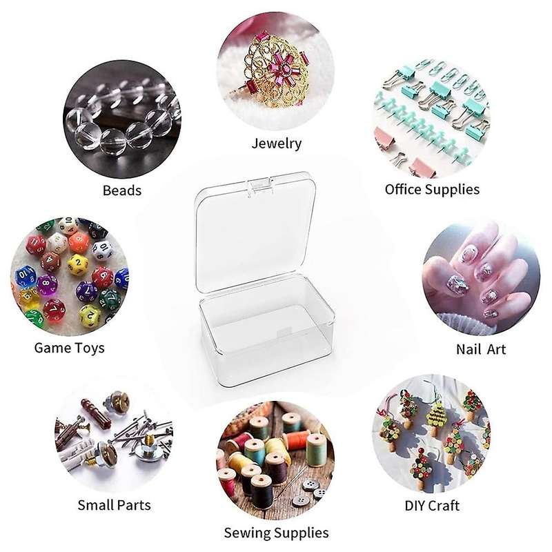 24 Pcs 3.3x3.3 Inches Empty Hinged Box, for Jewelry, Hardware, Crafts