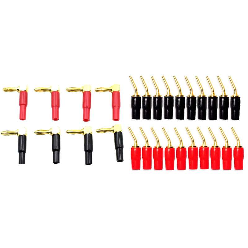 10-pair 2mm Banana Plug Pin Screw Type, Speaker Cable Gold Plated
