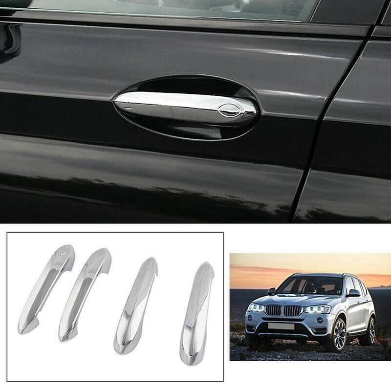 4pcs Car Chrome Exterior Door Handle Cover Sticker Trim For-bmw
