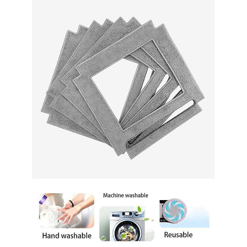 For Hutt W66 Mop Cloth Vacuum Cleaner Replacements Parts Robot 6pcs