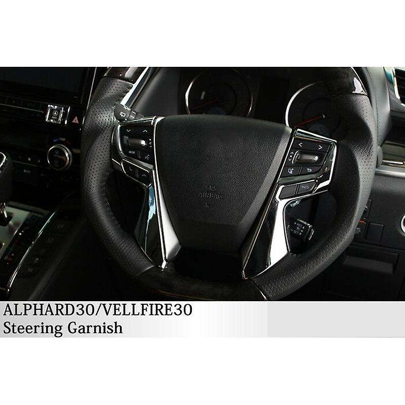 For Toyota Vellfire 30 15-19 Car Abs Matte Steering Frame Stickers