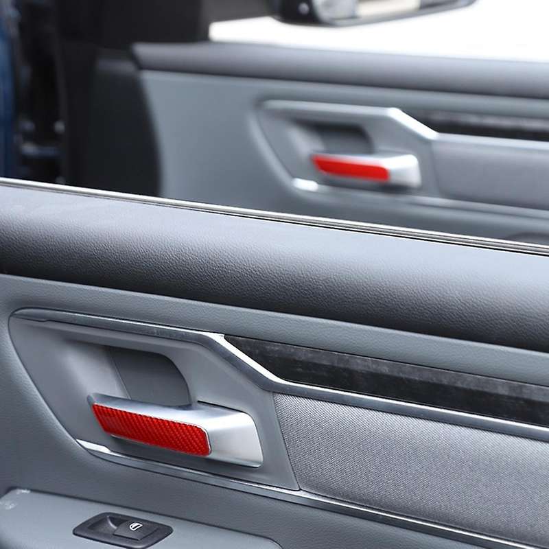 Car Inner Door Handle Strip Cover for Dodge Ram 1500 2018-2020 ,red