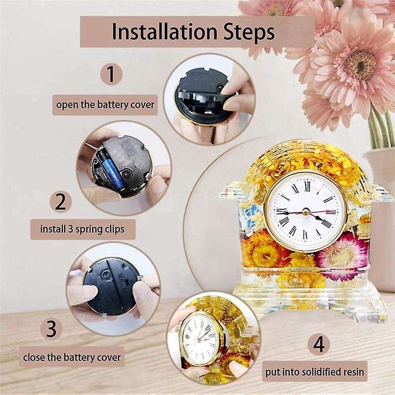 6pcs Clock Parts for Clock Resin Mold, Clock Epoxy Casting Resin Mold