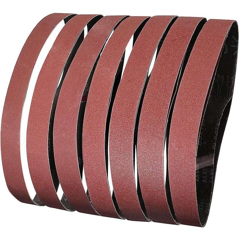25x1067mm 14 Pcs- 40/60/80/120/180/240/400 Grit Alumina Sanding Belt