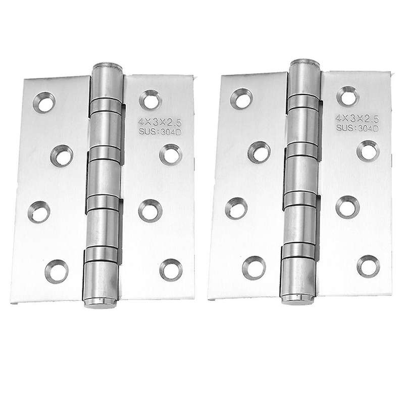 2 Pcs 4inch Free Slot Bearing Thickened Mute Sub-door Hinge, B
