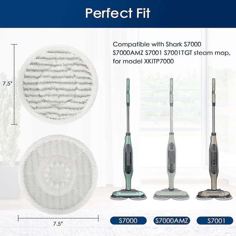 Steam Mop Pads for Shark S7000amz S7001tgt Steam Scrub Hard Floor