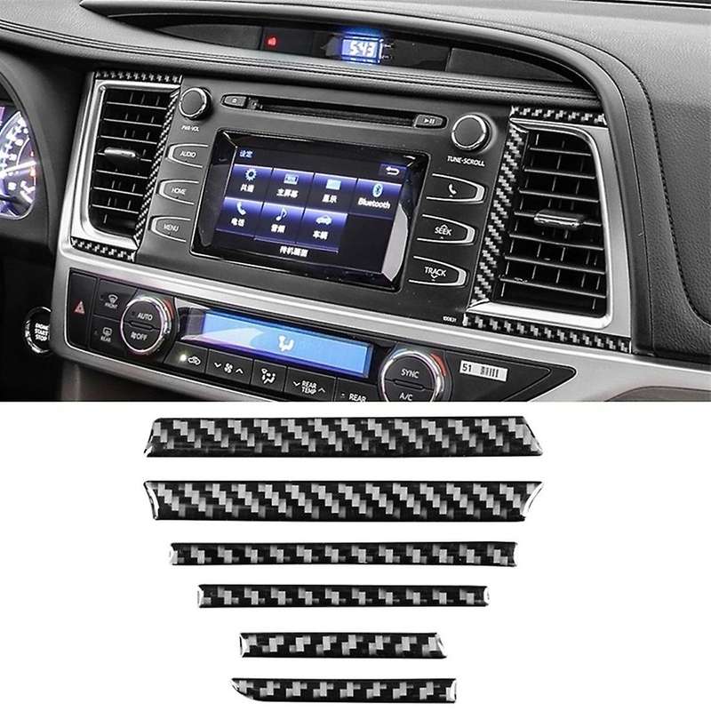 For Toyota Highlander Carbon Fiber A/c Outlet Dashboard Panel