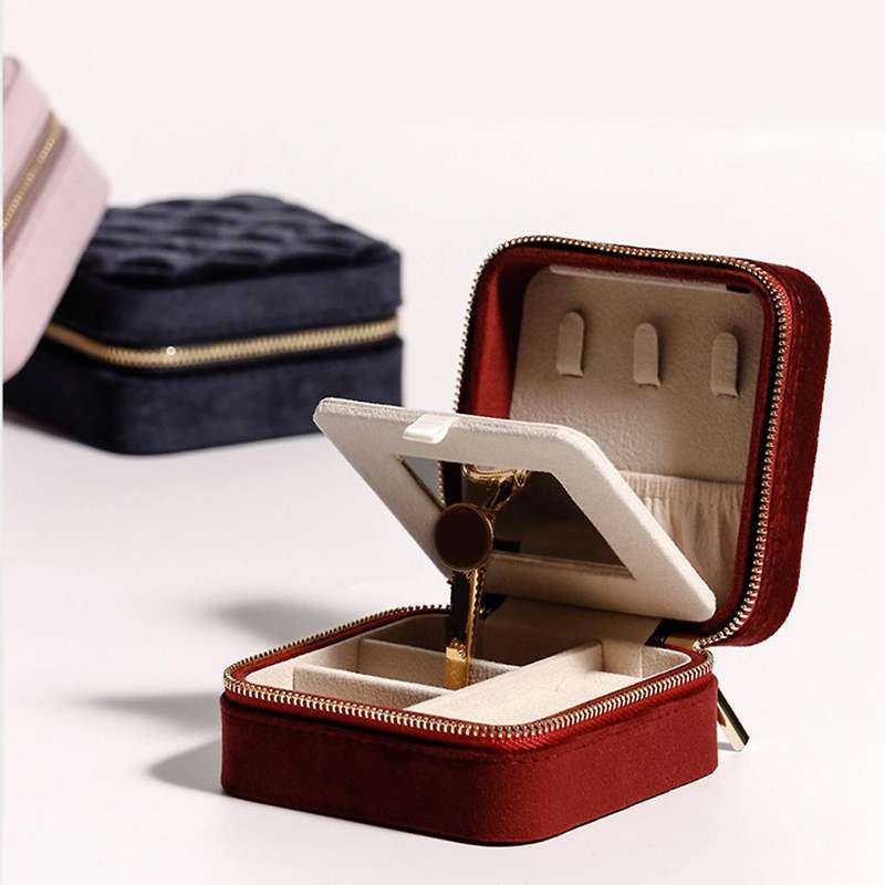 Plush Travel Jewelry Box Organizer Travel Jewelry Organizer Case B