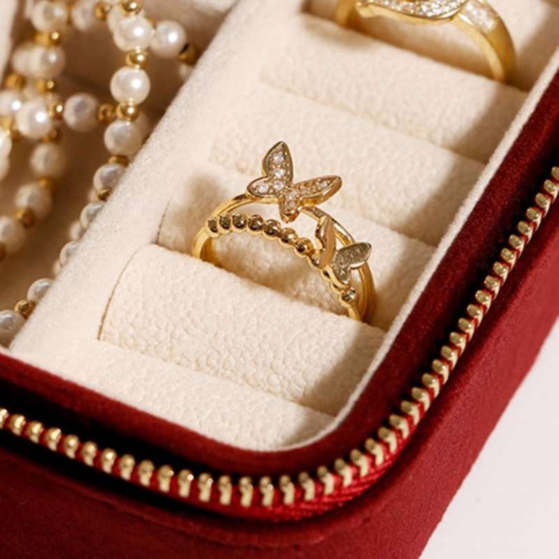 Plush Travel Jewelry Box Organizer Travel Jewelry Organizer Case B
