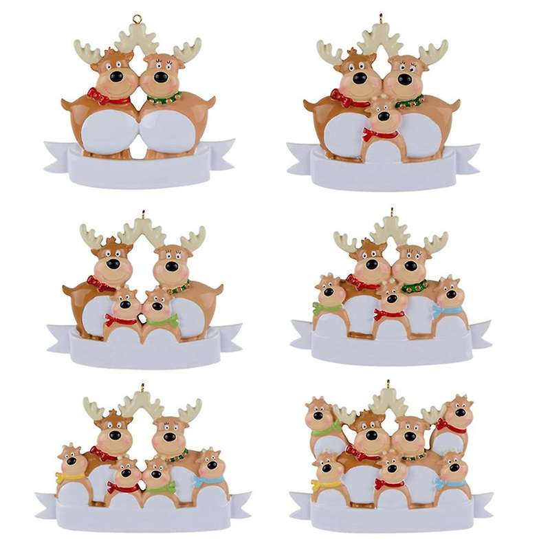 Reindeer Family Of Christmas Tree Ornaments for Party New Year Gifts