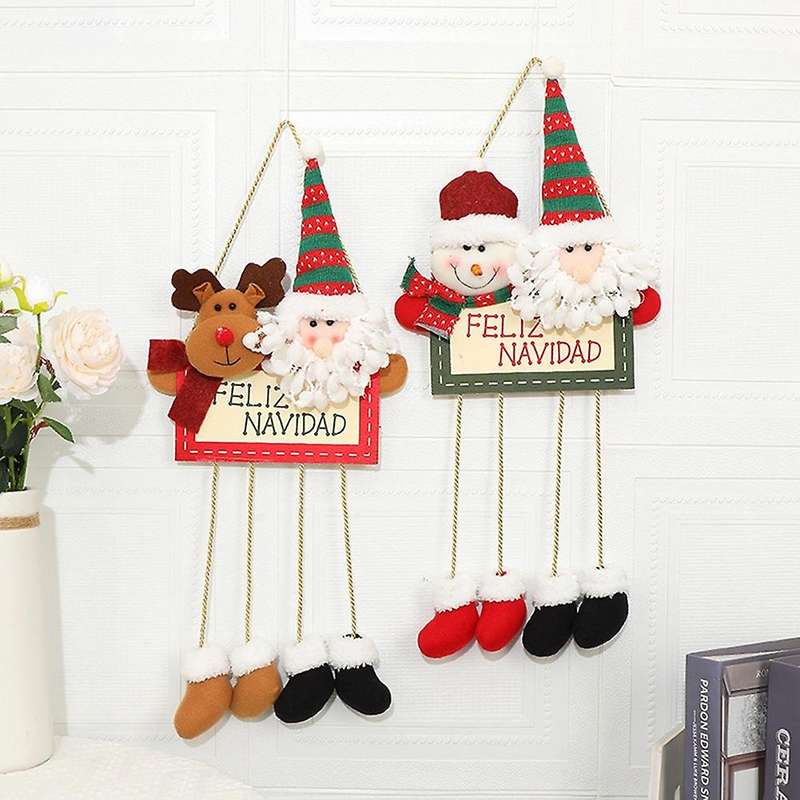 Diy Kids Wood Crafts Christmas Snowman Elk Pendant C